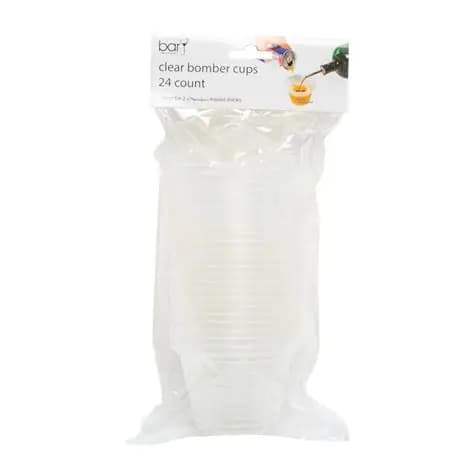 BAR3 Clear Bomber Cups 24PK