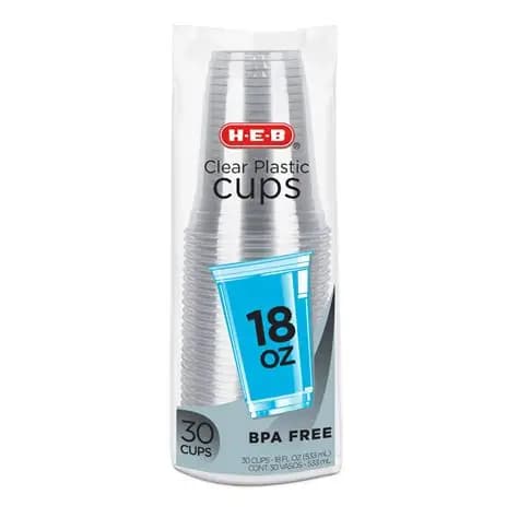 Clear Plastic Cups 18OZ. 16PK