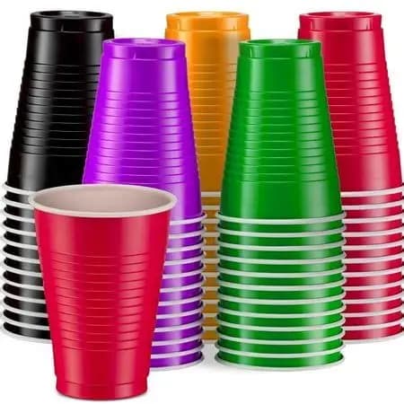 Colored Plastic Cups 18OZ 16PK