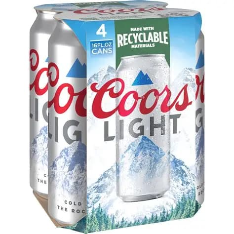 Coors Light 16OZ 4PK Can