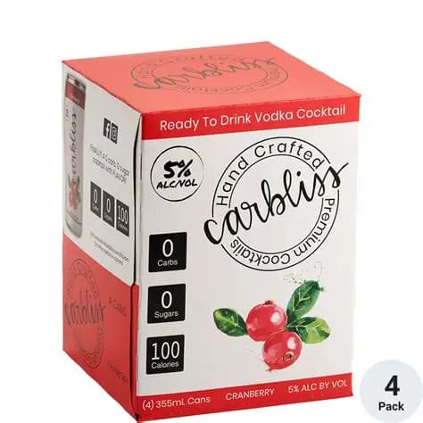 Carbliss Cranberry 4PK 12OZ