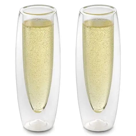 Stemless Champagne Flutes