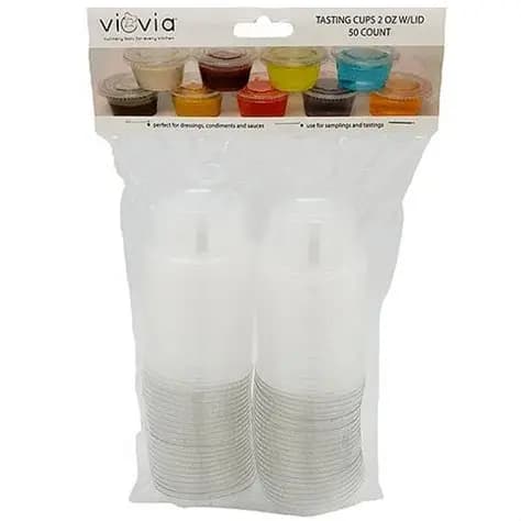 Viovia Tasting Cups W/Lids 2OZ 50 Piece