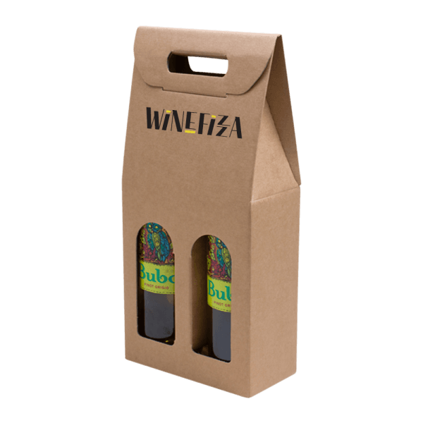 Wine Glass Two Bottle Gift Bags