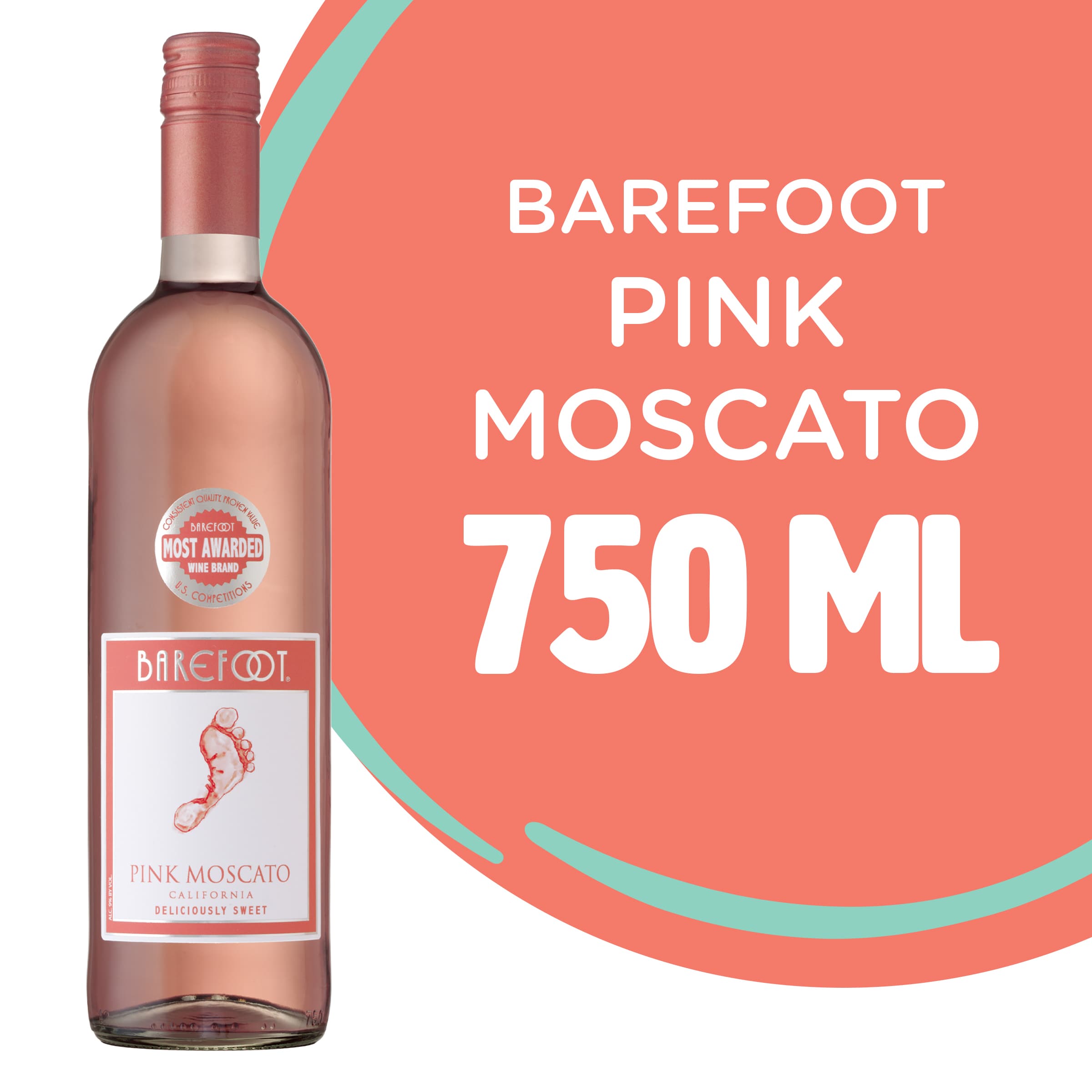 Barefoot Pink Moscato 750ML