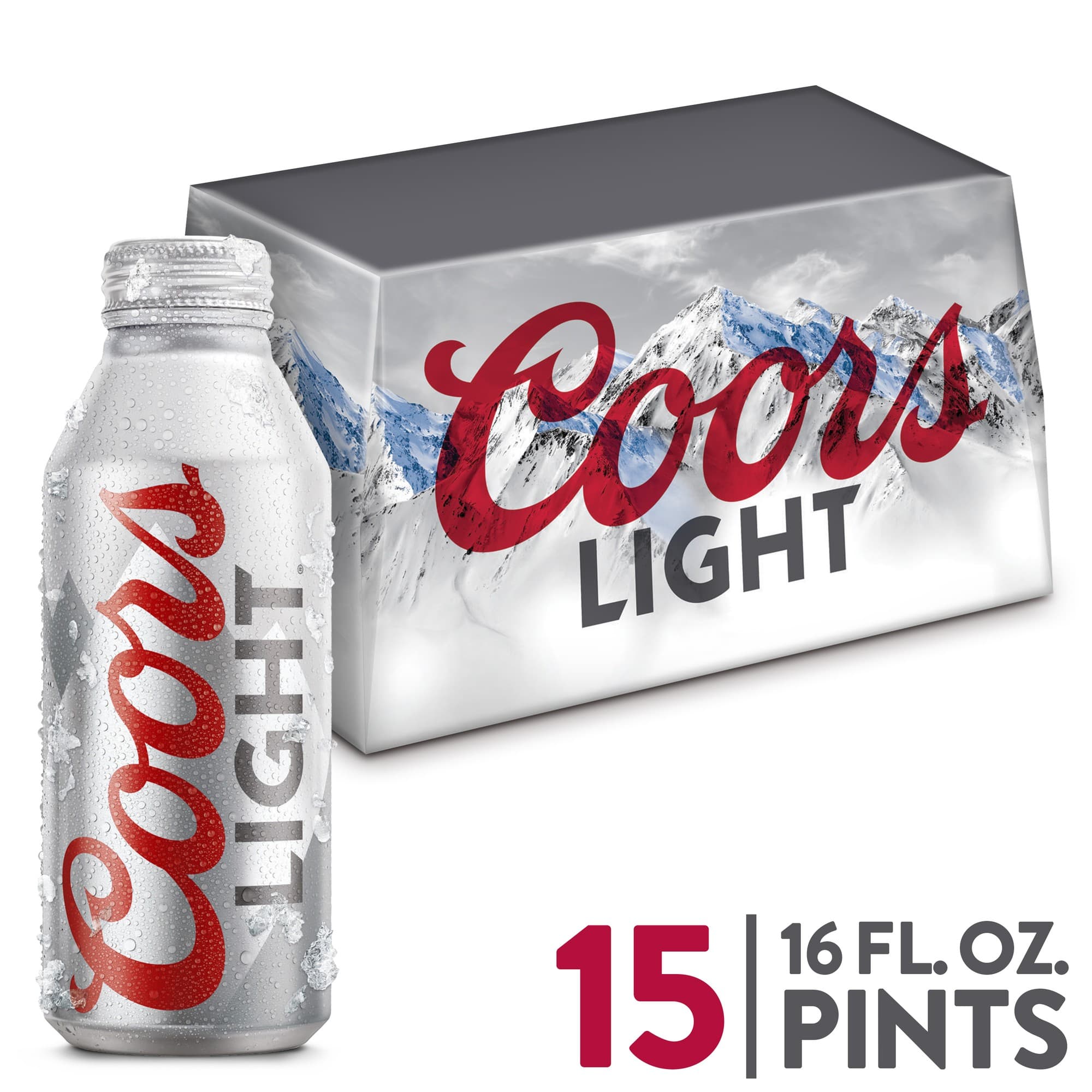 Coors Light 16OZ 15PK Aluminum Bottle