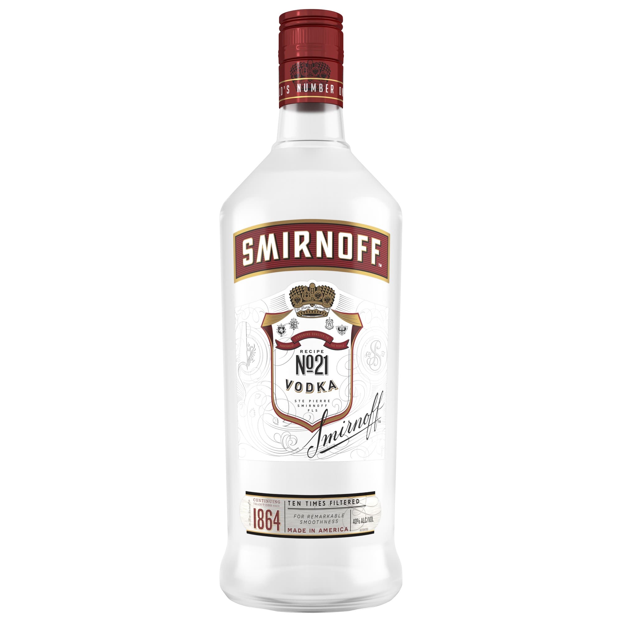Smirnoff Vodka 1.75L Plastic