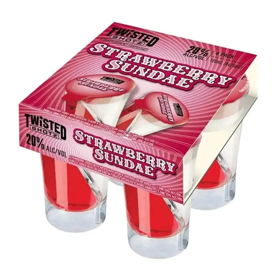 Twisted Shots Strawberry Sunday 4PK