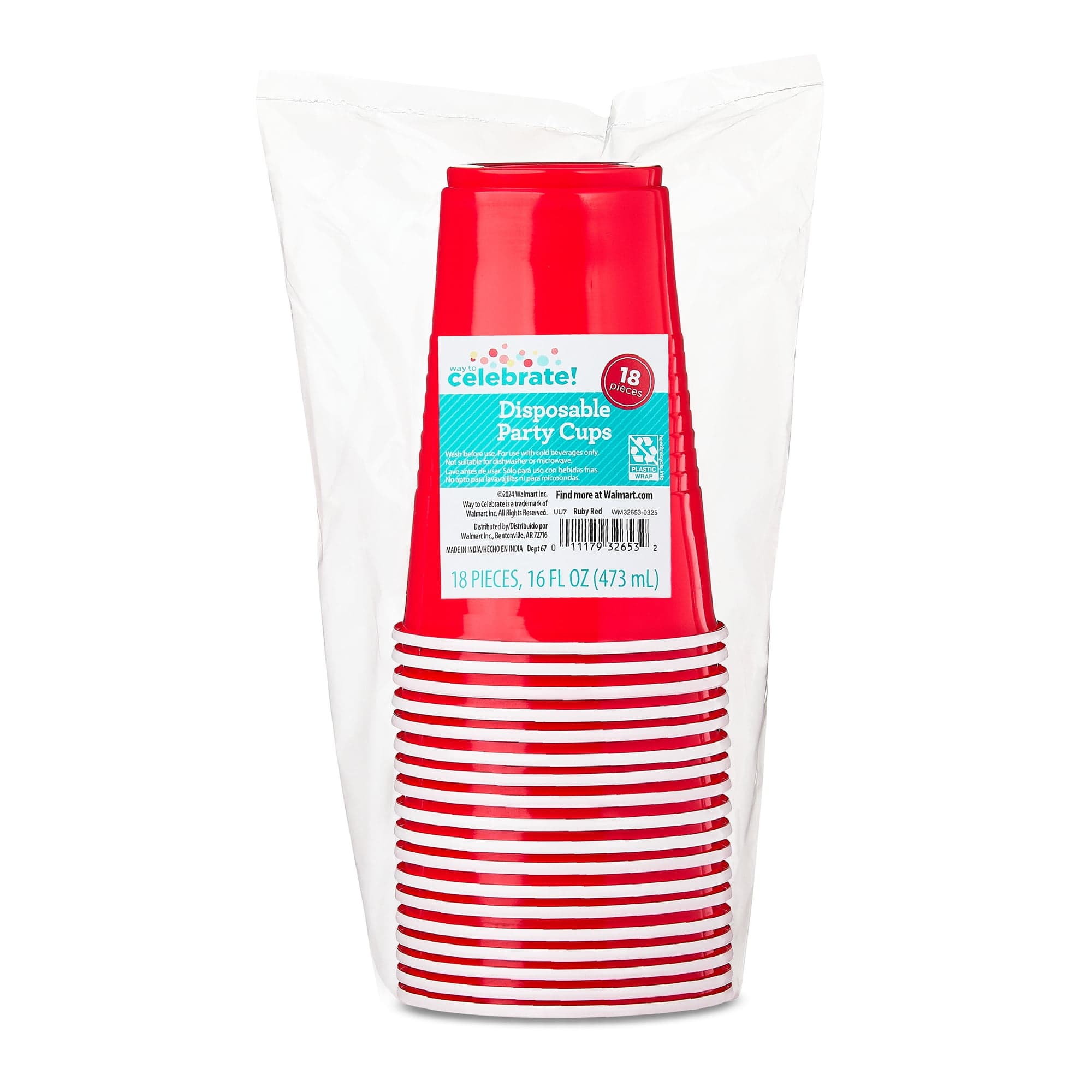 Party Cups 16OZ Red 16CT