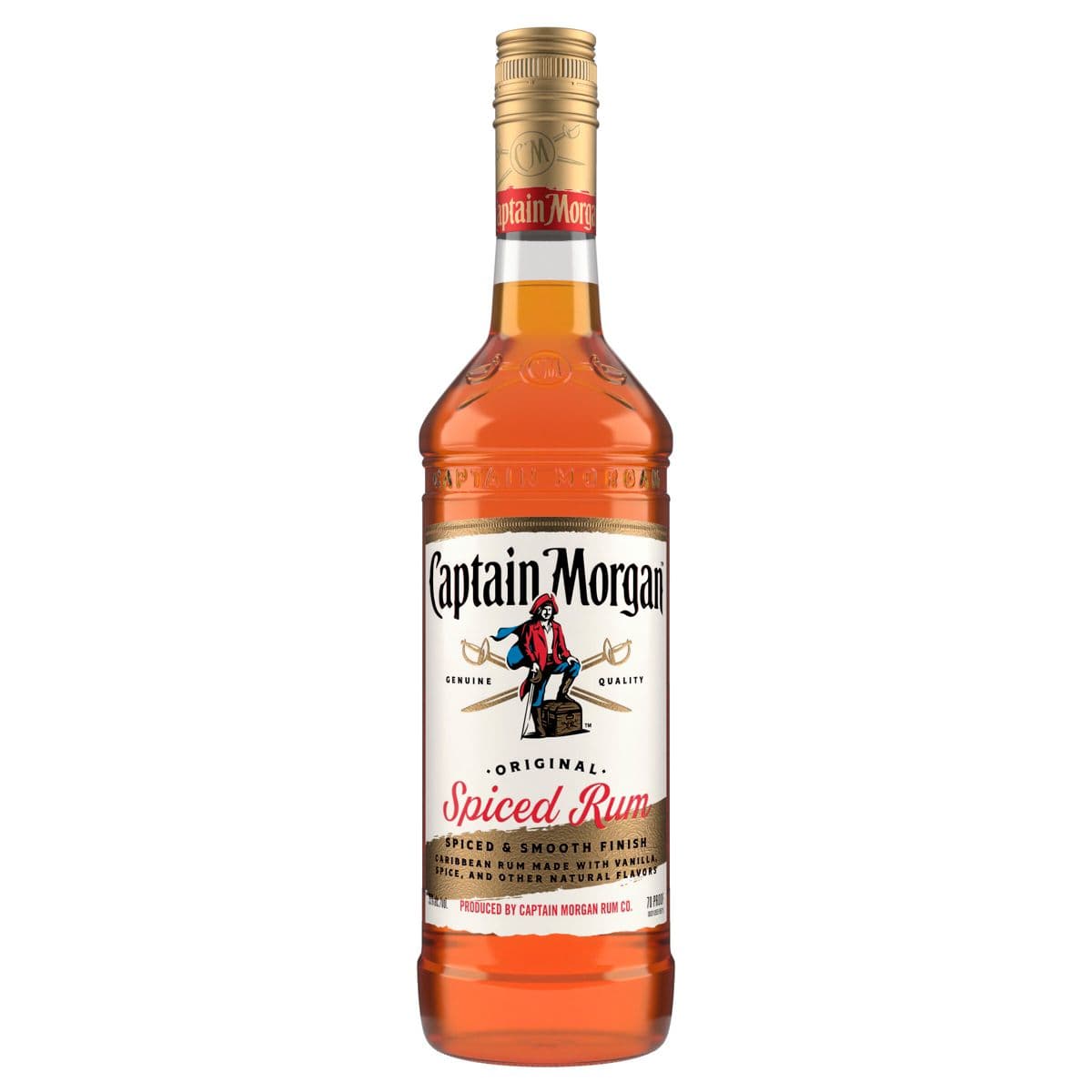 Captain Morgan Spiced Rum 750ML Glass