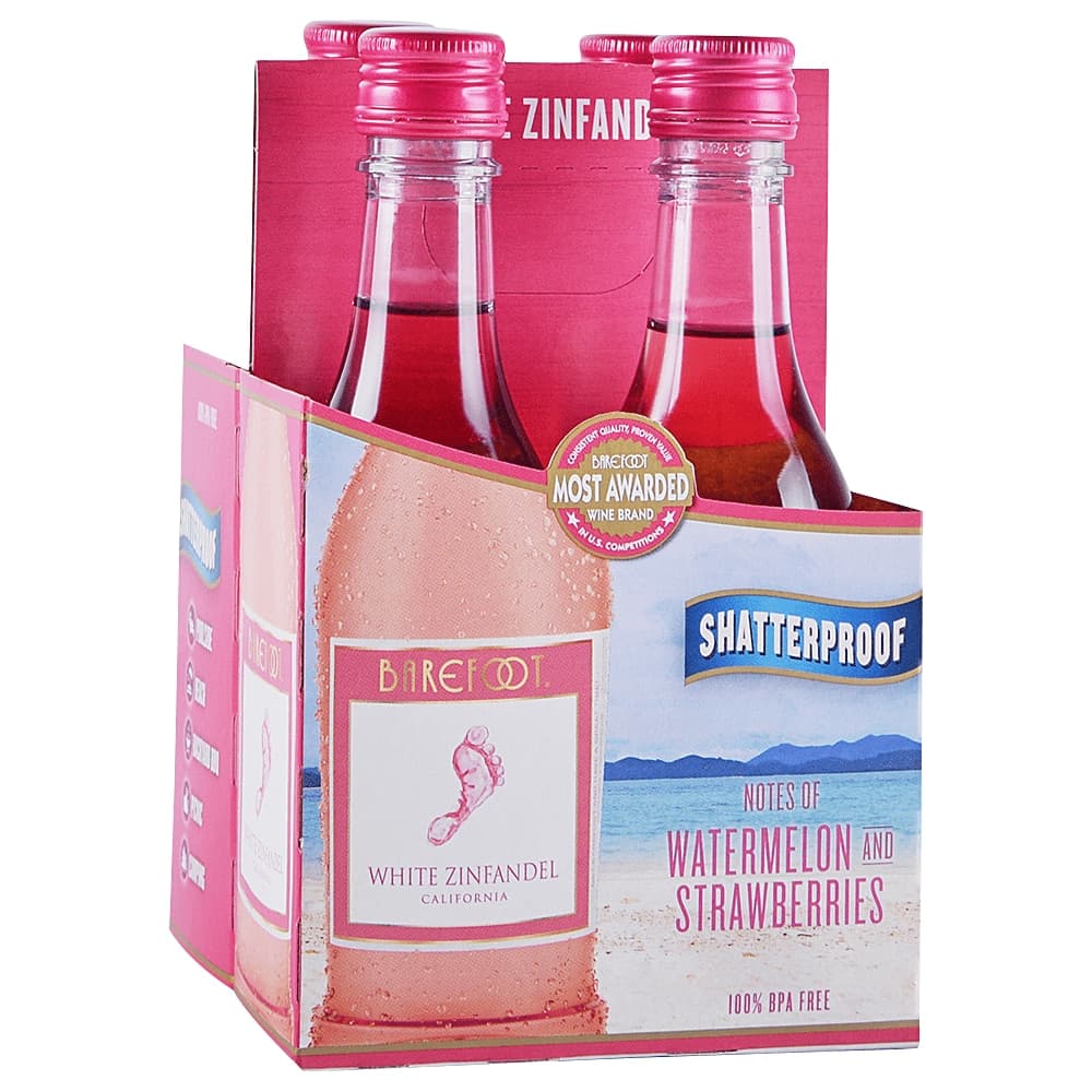 Barefoot 4PK White Zinfandel 187ML