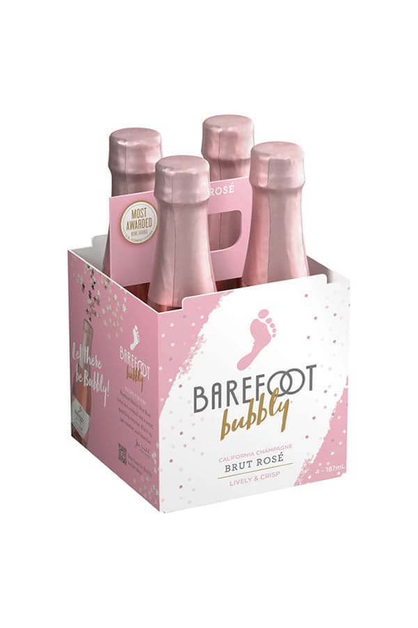 Barefoot 4PK Rose 187ML
