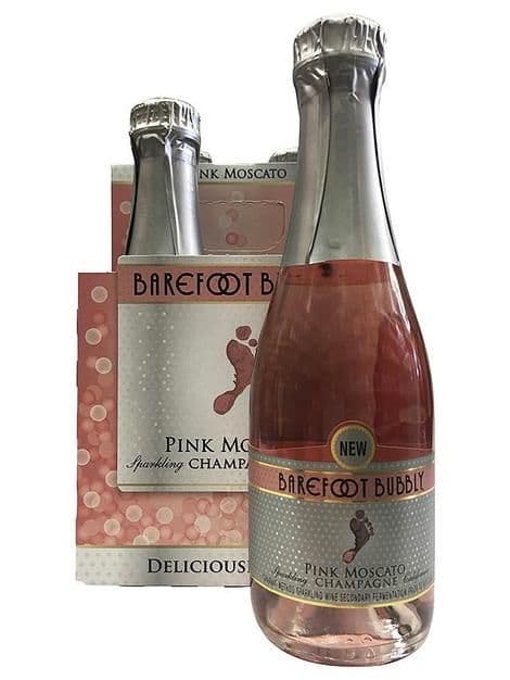 Barefoot Bubbly Pink Moscato SNGL/4PK