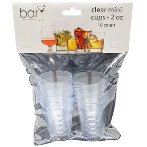BARY3 Clear Mini Cups 2OZ 10PK BAR-0233