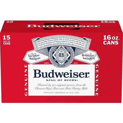 Budweiser 16OZ 15PK Can