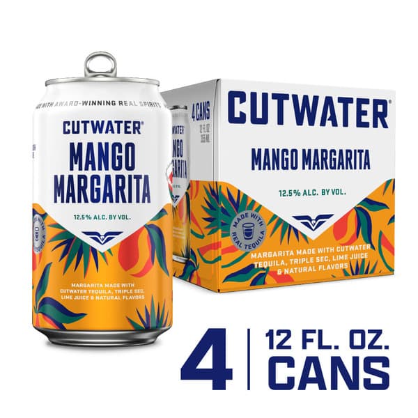 Cutwater Tequila Mango Margarita 4PK Can