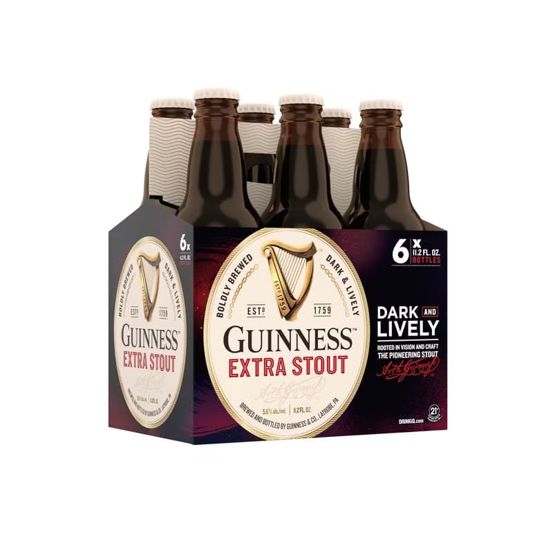 Guinness Extra Stout 6PK Bottle