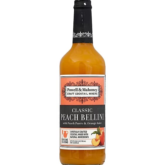 Powell and Mahoney Peach Bellini Mixer 750ML