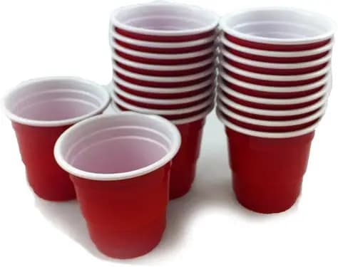 Red Mini Party Shot Glass 20CNT