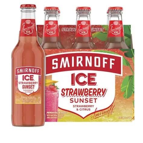 Smirnoff Ice Strawberry Sunset 11.2OZ SINGLE/6PK