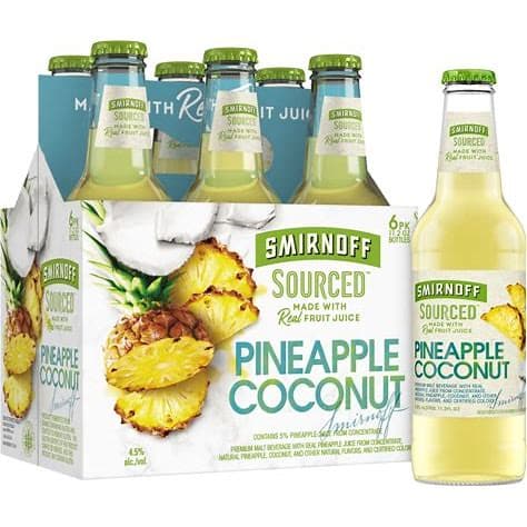 Smirnoff Pineapple Coconut 6PK 12 Oz
