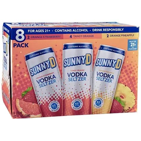 Sunnyd Vodka Seltzer RTD Variety 8PK 12OZ