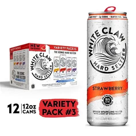 White Claw Seltzer Variety #3 SNGL/12PK